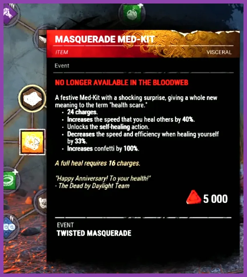 Dead by Daylight match offerings screen showing bonus bloodpoint items