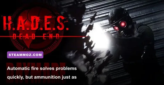 Daymare 1998 survivor using an assault rifle inside HADES facility