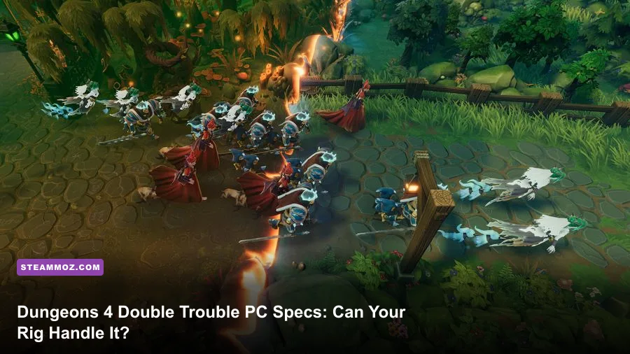 Dungeons 4 Double Trouble dungeon overlord and army gameplay scene