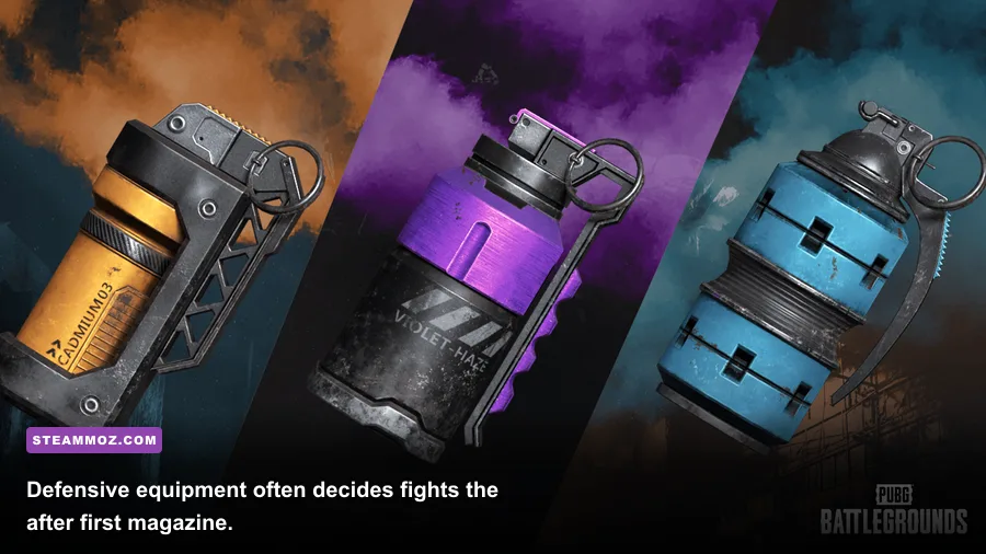 ENIGMA inventory showing armor, medkit, and grenade equipment