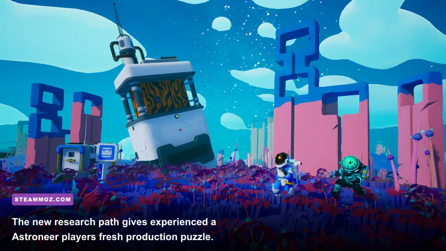 ASTRONEER Glitchwalkers astronaut using new technology and crafting equipment