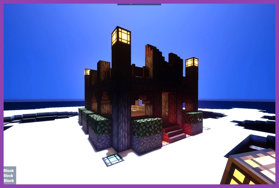 Blocks being placed and destroyed in a Minecraft-inspired game