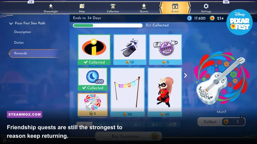 Disney Dreamlight Valley friendship quest with Mickey, WALL-E, and Moana