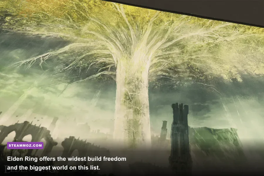 Elden Ring player battling the Tree Sentinel in Limgrave