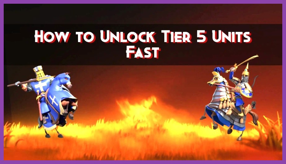 Comparison of high-tier units and T5 troop unlock requirements in Rise of Kingdoms