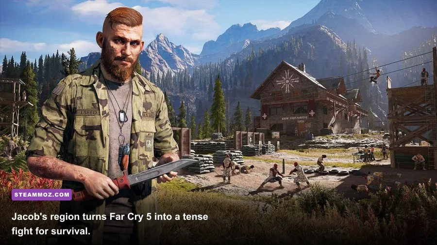 Far Cry 5 Jacob Seed bunker mission in the Whitetail Mountains