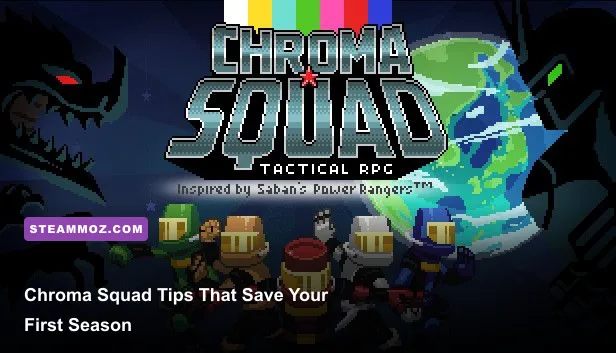 Chroma Squad team fighting enemies during a tactical episode