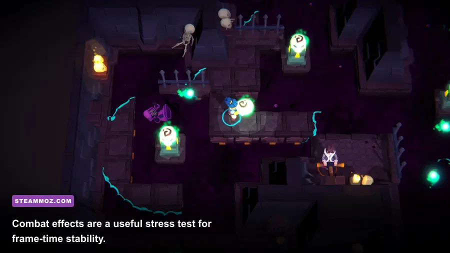 CTHULOOT combat encounter with enemies and visual effects on PC