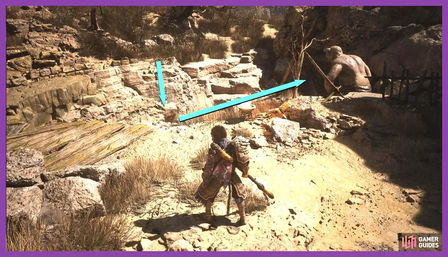 Xu Dog NPC standing near his furnace in Black Myth Wukong Chapter 2