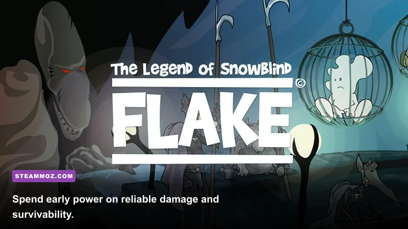 FLAKE The Legend of Snowblind character build and equipment screen