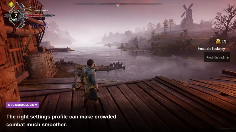 Gangs of Sherwood PC graphics settings and combat scene