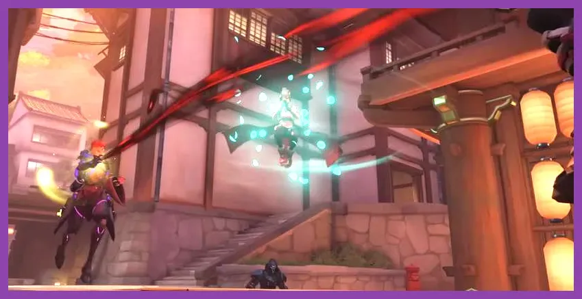 Kiriko using healing ofuda ability in Overwatch 2
