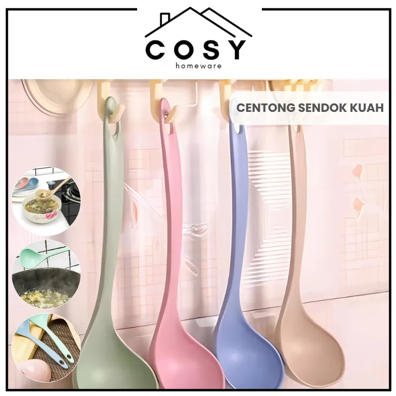 COSY Centong Sendok Besar Gagang Panjang Kuah Plastik Jerami Centong Kuah Soup Kualitas Food Grade