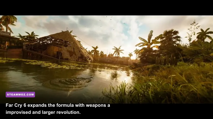 Far Cry 6 guerrilla fighter approaching a military checkpoint in Yara