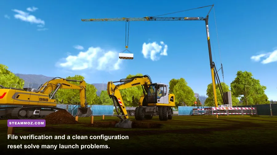 Steam local files and configuration troubleshooting for Construction Simulator 2015