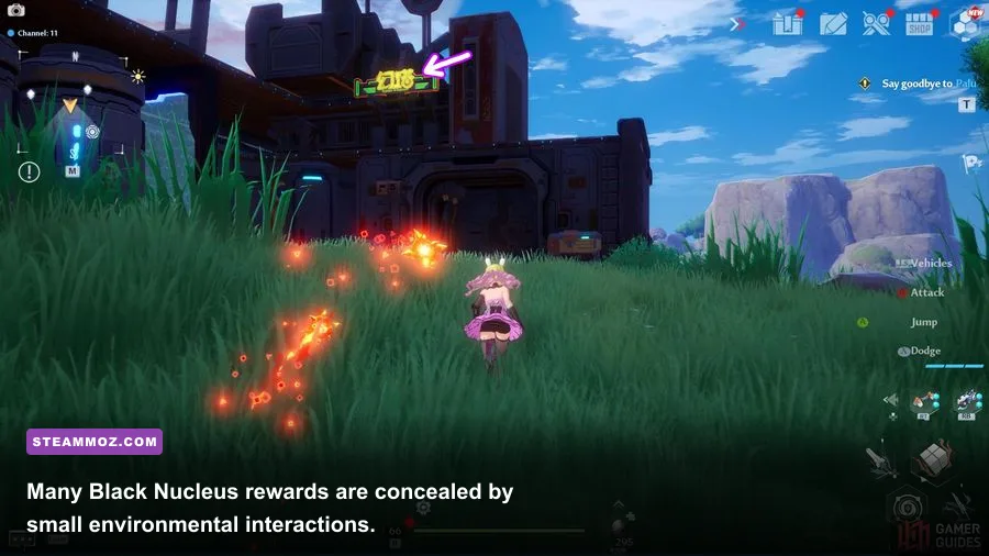 Tower of Fantasy Black Nucleus hidden behind an environmental exploration puzzle
