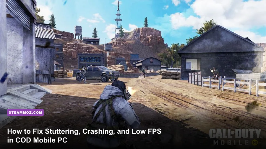 Intense multiplayer gunfight in Call of Duty Mobile running on PC via GameLoop emulator