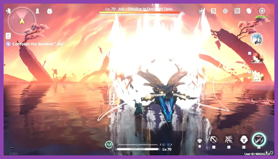 Challenging boss fight in Wuthering Waves