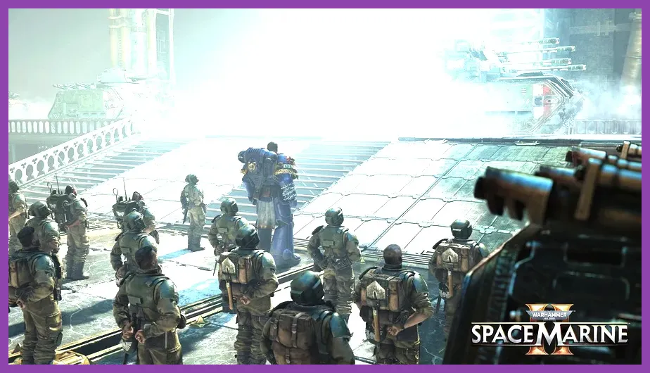 Space Marine 2 Skyfire mission airfield area containing a hidden Dataslate