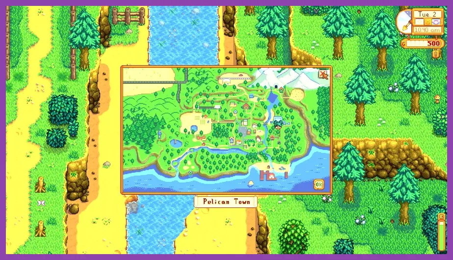 Exploring Pelican Town in Stardew Valley Mobile