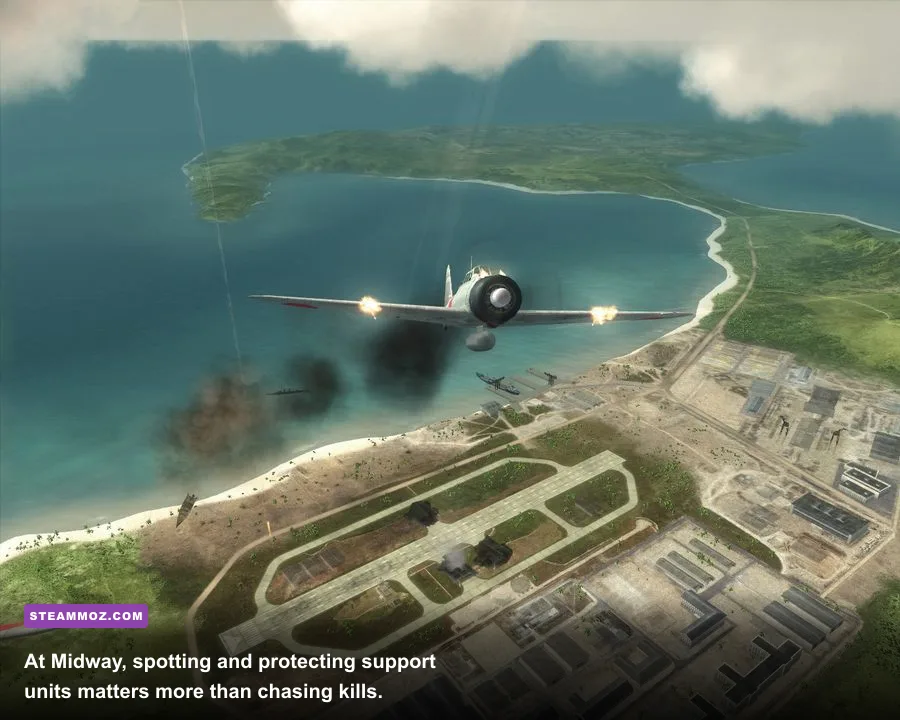 Battlestations Midway Battle of Midway carrier defense and island objectives