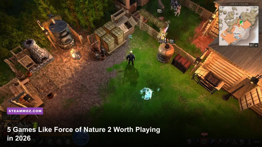 A selection of survival crafting RPG games similar to Force of Nature 2