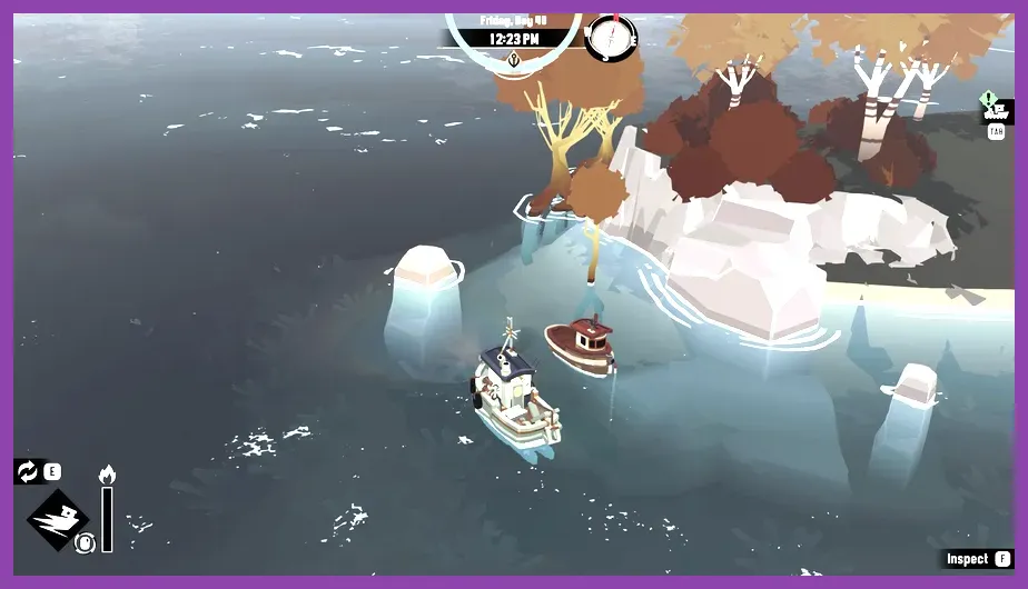 DREDGE Devil's Spine volcanic region gameplay screenshot