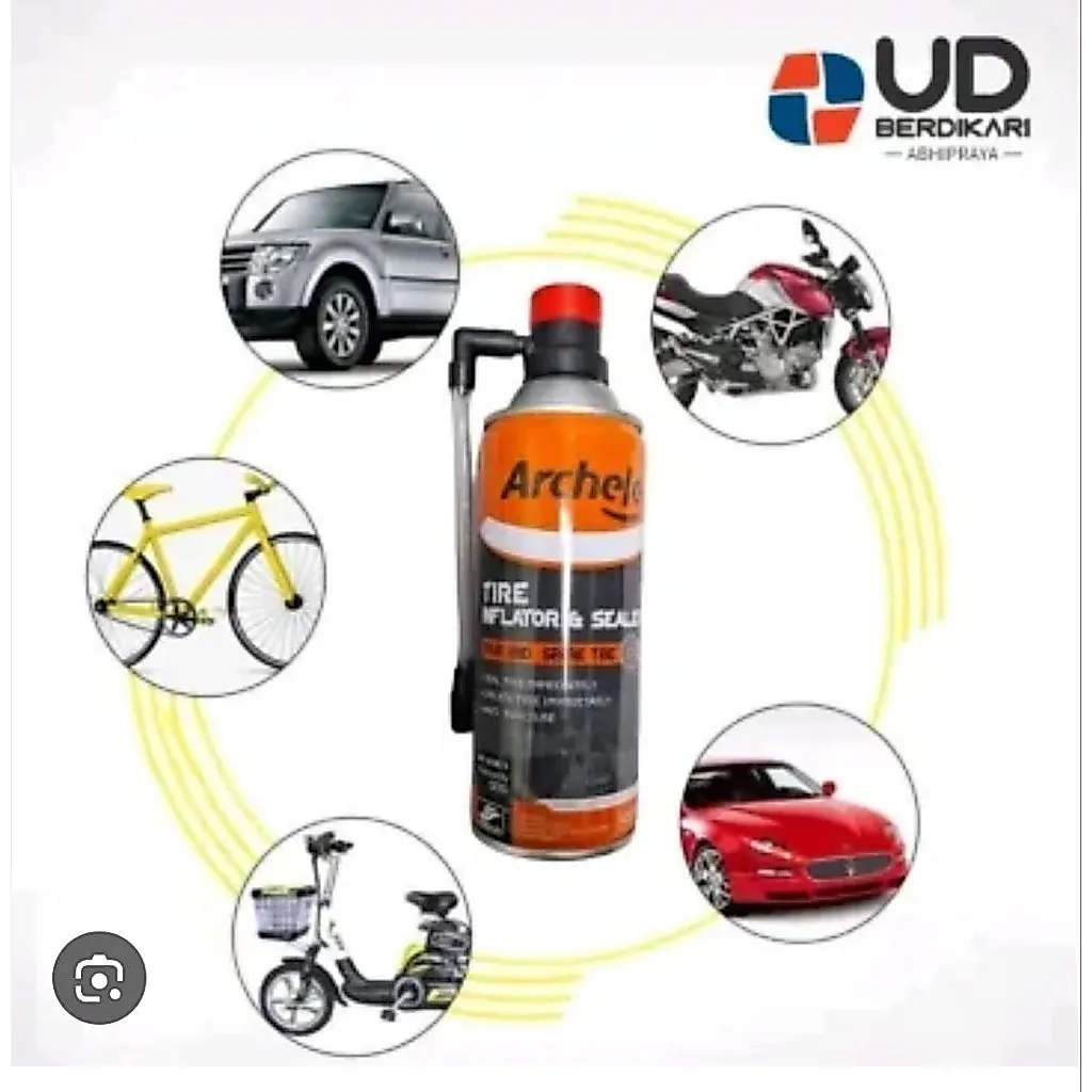 Cairan Anti Bocor Ban Tubbles Archele 350ml 450 ml Tire Inflator Sealer Pompa Ban Darurat Motor Mobil dan Sepeda