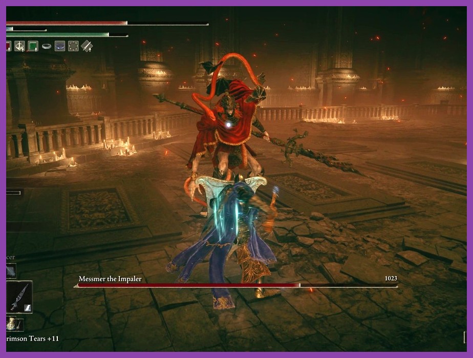 Player facing Messmer the Impaler in Shadow of the Erdtree