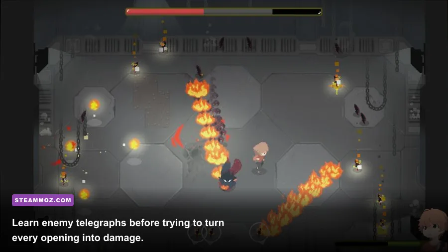 Bittersweet Birthday player countering an enemy attack with a defensive move