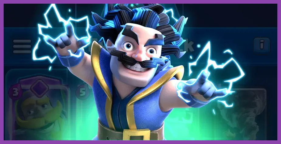 Electro Wizard stunning enemies in Clash Royale
