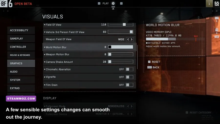 Drizzlepath PC graphics settings menu with resolution and quality options