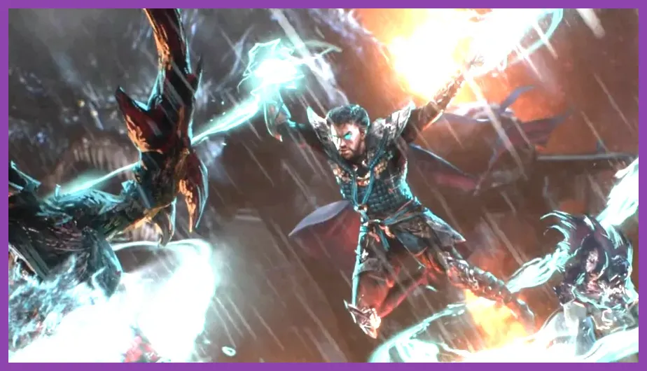 Tempest class controlling enemies with wind and water abilities in Diablo Immortal