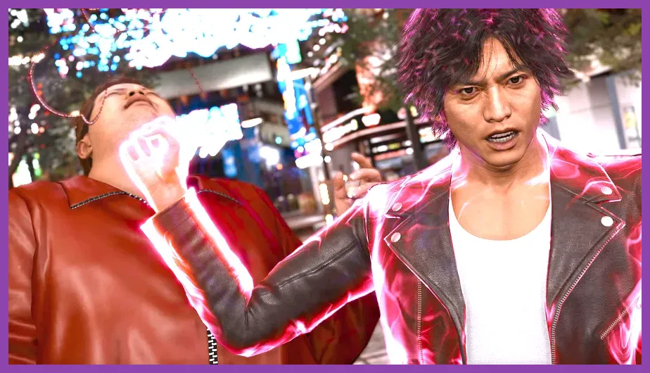 Yagami switching between Tiger Crane and Snake combat styles in Lost Judgment