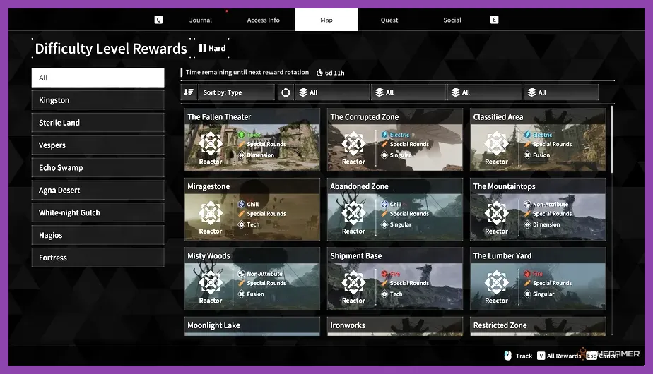 Hard difficulty mission completion screen showing advanced crafting components