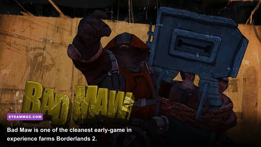 Borderlands 2 Bad Maw farming fight at Bloodshot Stronghold