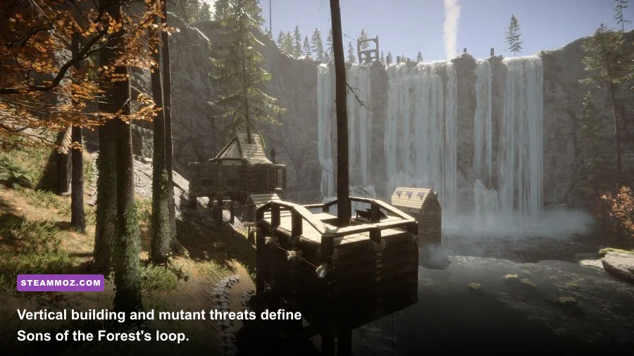 Elevated treehouse base in Sons of the Forest