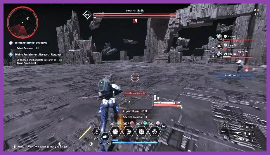 Intense boss fight combat gameplay in The First Descendant