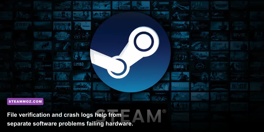 Steam file verification and Windows Event Viewer used to diagnose PC game crashes