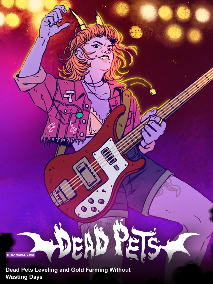 Dead Pets A Punk Rock Slice of Life Sim gameplay showing its punk rock neighborhood and characters