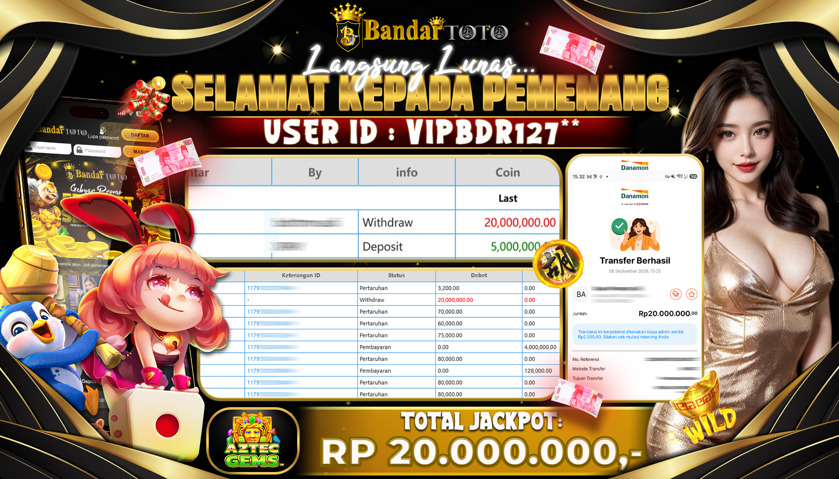 BANDARTOTO JACKPOT PG-AZTEC GEMS 20 JUTA DIBAYAR LUNAS,-
