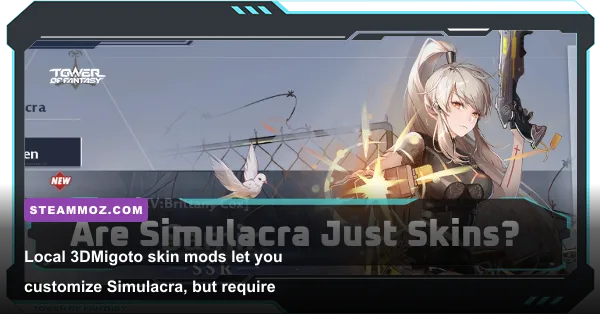 Custom Simulacrum cosmetic skin injection running in Tower of Fantasy