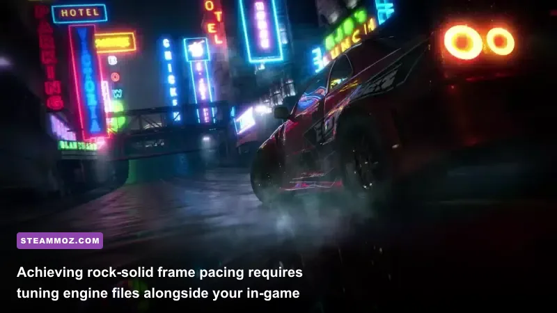 Cinematic night race featuring neon reflections on wet roads in Need for Speed