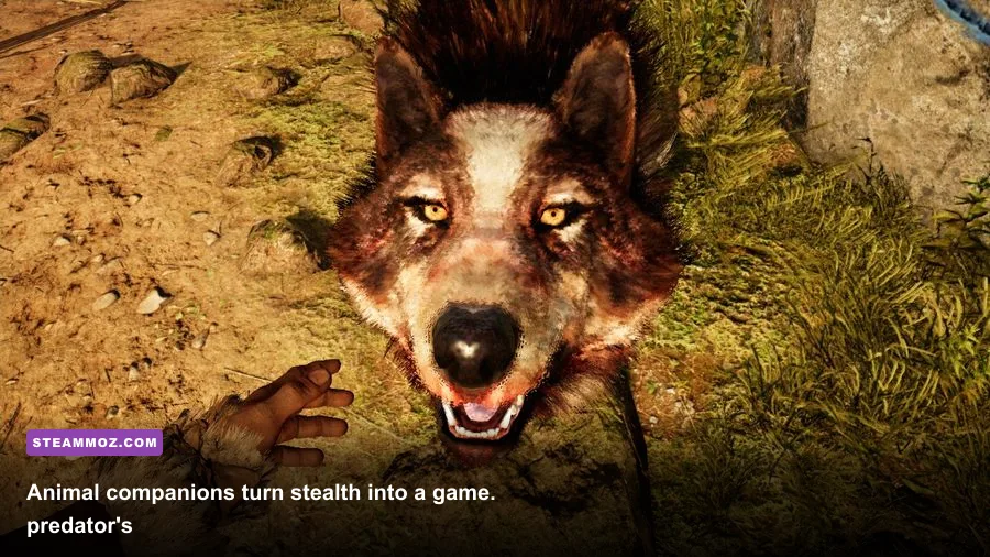 Takkar taming a wolf using the Beast Master skill in Far Cry Primal