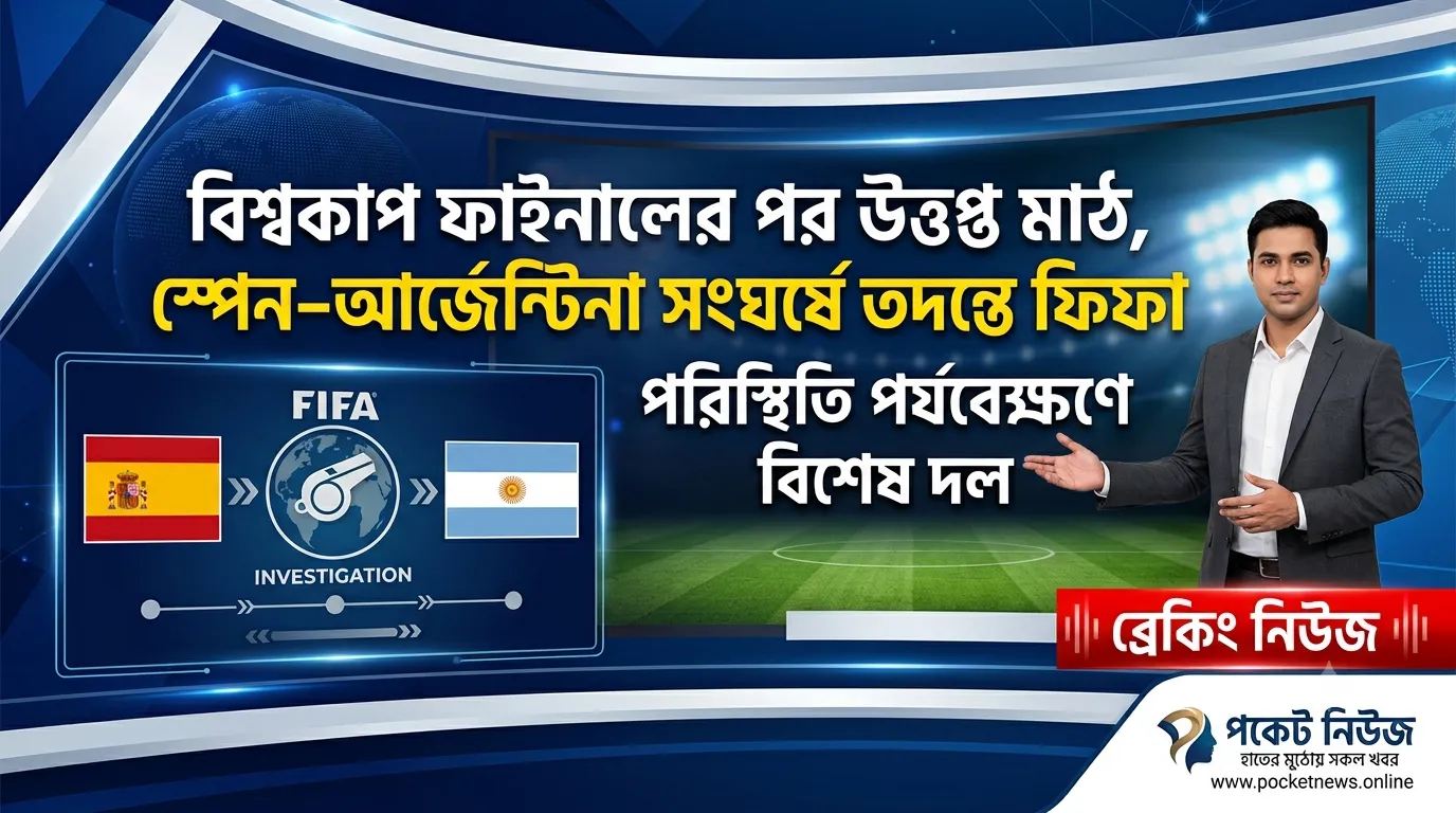 বিশ্বকাপ ফাইনালের পর উত্তপ্ত মাঠ, স্পেন–আর্জেন্টিনা সংঘর্ষে তদন্তে ফিফা বিশ্বকাপ ফাইনালের পর উত্তপ্ত মাঠ, স্পেন–আর্জেন্টিনা সংঘর্ষে তদন্তে ফিফা
