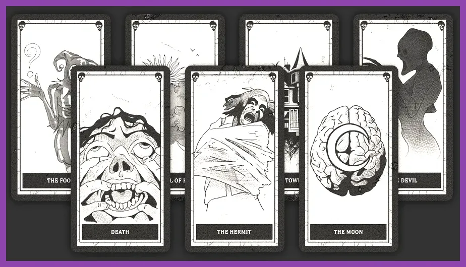 Phasmophobia Cursed Possessions tarot cards and ouija board