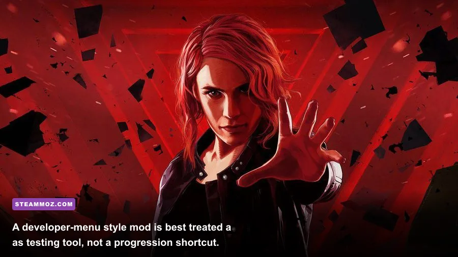 Control Ultimate Edition developer menu mod used during Jesse Faden gameplay