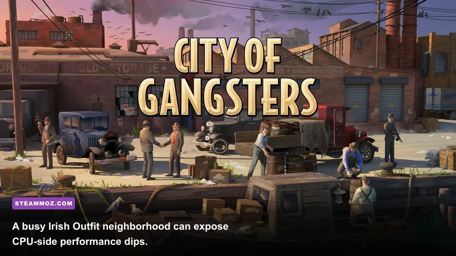 City of Gangsters The Irish Outfit neighborhood with Irish production buildings
