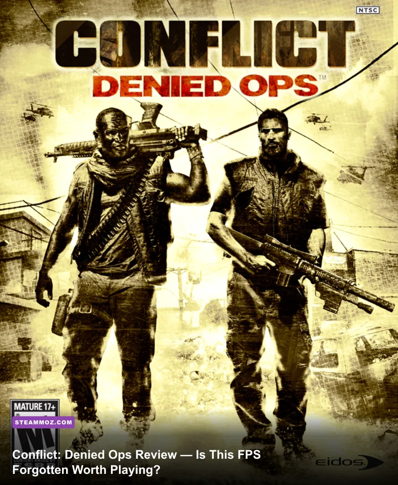 Conflict Denied Ops gameplay showing Graves and Lang fighting through a jungle environment