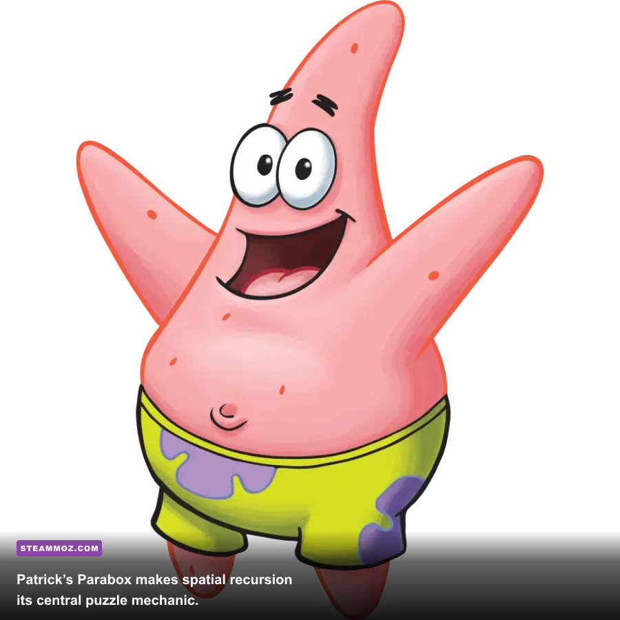 Patrick's Parabox gameplay showing boxes inside boxes in a recursive puzzle